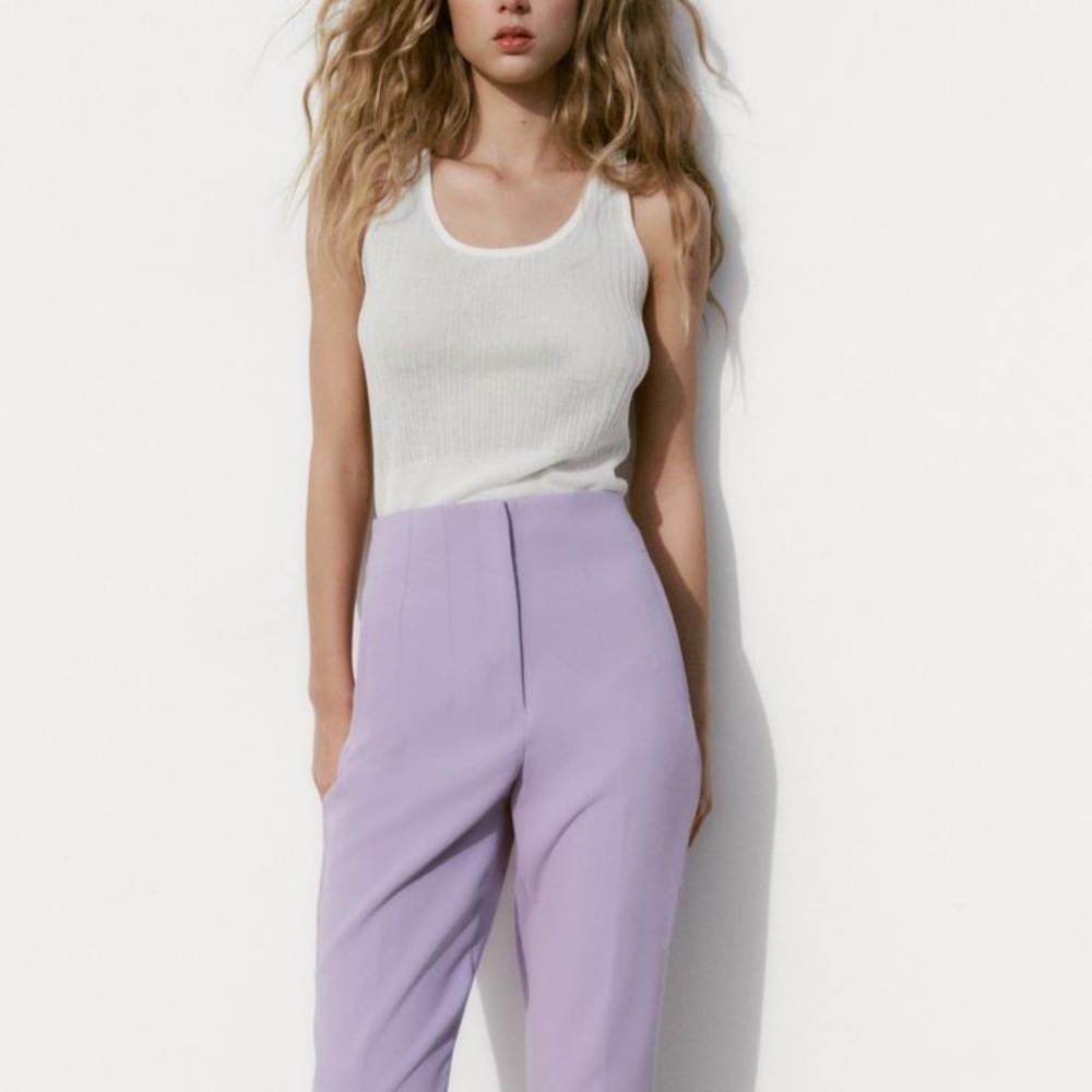 Zara Lilac Tailored Trousers